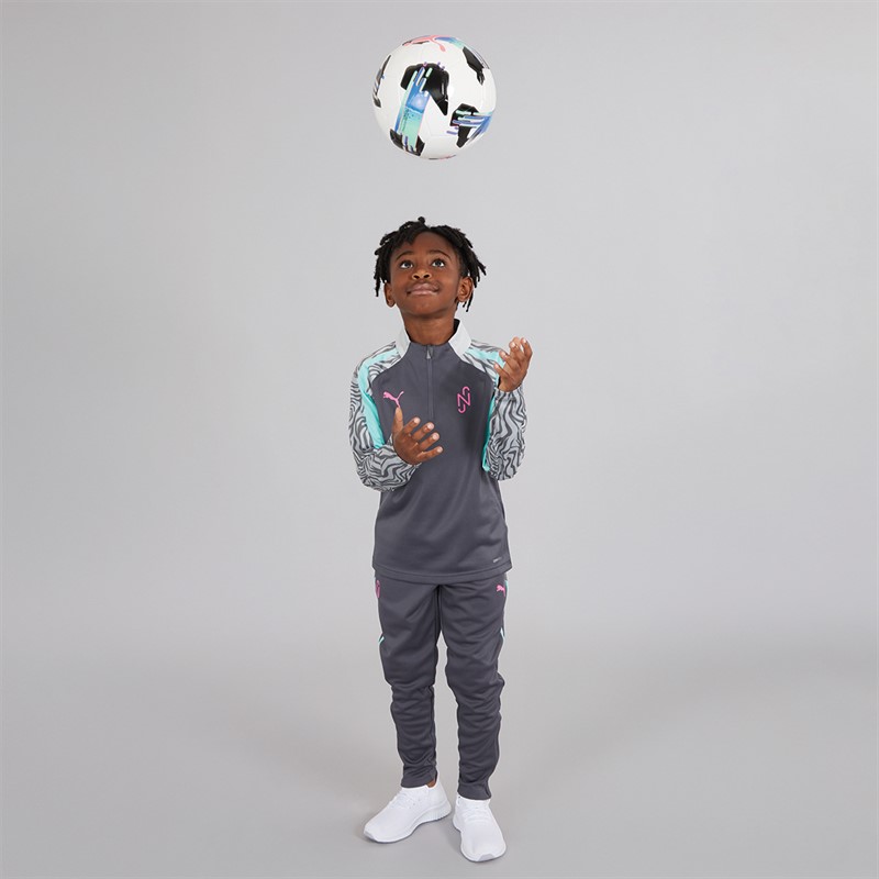 Puma Junior Boys Neymar JR Creativity 1/4 Zip Top Galactic Gray
