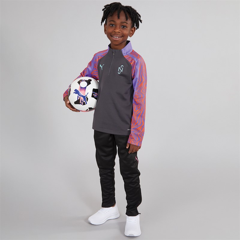 Puma Junior Boys Neymar JR Creativity 1/4 Zip Top Dark Coal