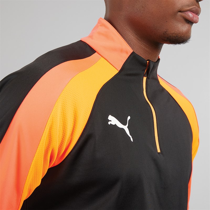 Puma Mens IndividualLIGA 1/4 Zip Top Puma Black