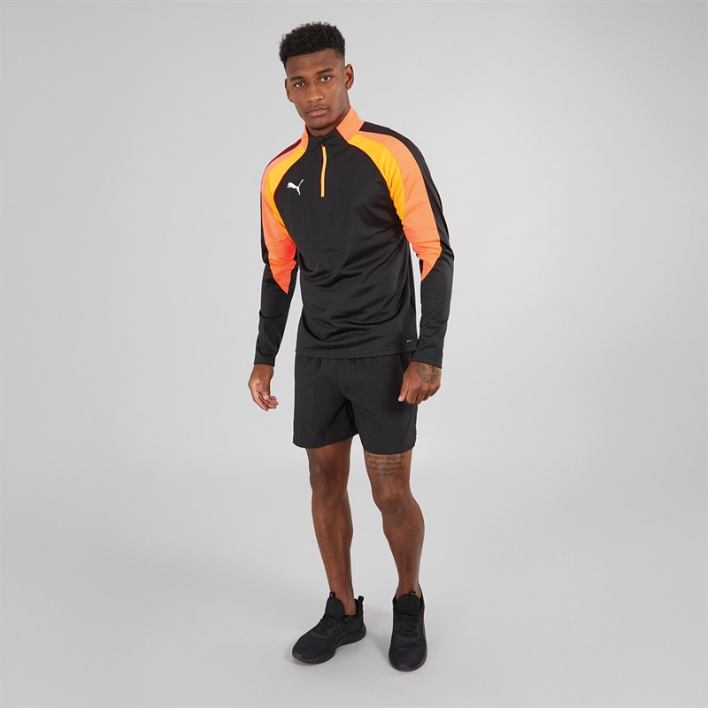 Puma Mens IndividualLIGA 1/4 Zip Top Puma Black