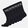 Puma Logo Six Pack Crew Socks Black/Black