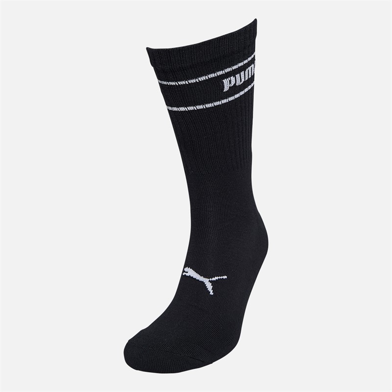 Puma Logo Six Pack Crew Socks Black/Black