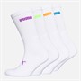 Puma Logo Four Pack Crew Socks White Combo