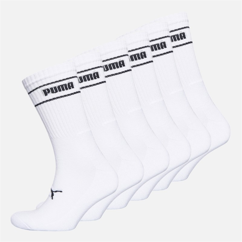 Puma Logo Six Pack Crew Socks White/Combo