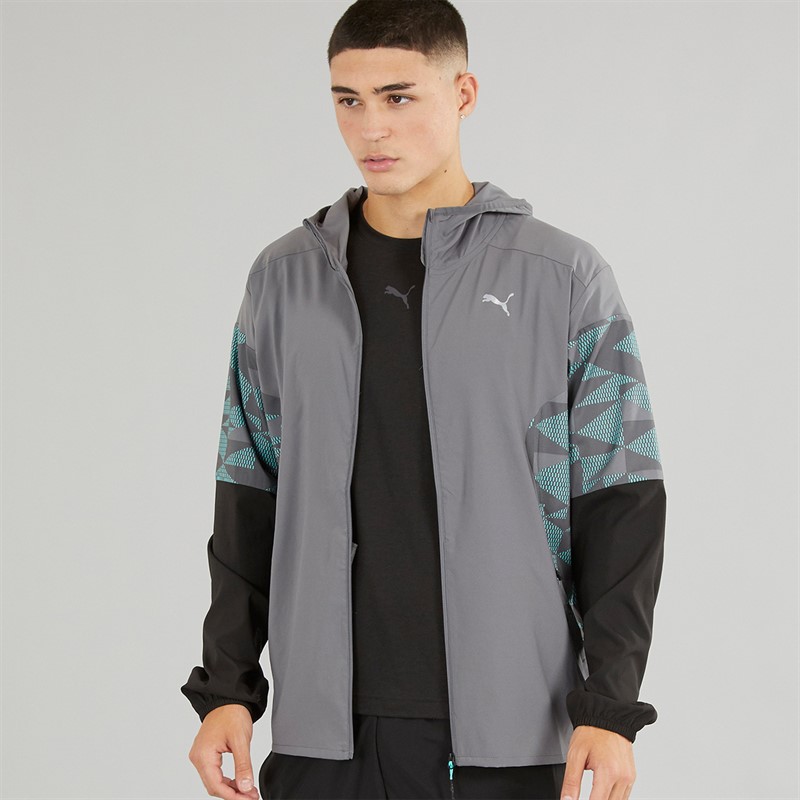 Puma Mens dryCELL Speed Lightweight Woven Running Jacket Grey/Blue
