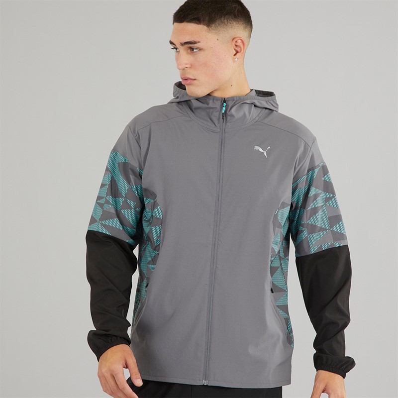 Puma Mens dryCELL Speed Lightweight Woven Running Jacket Grey/Blue