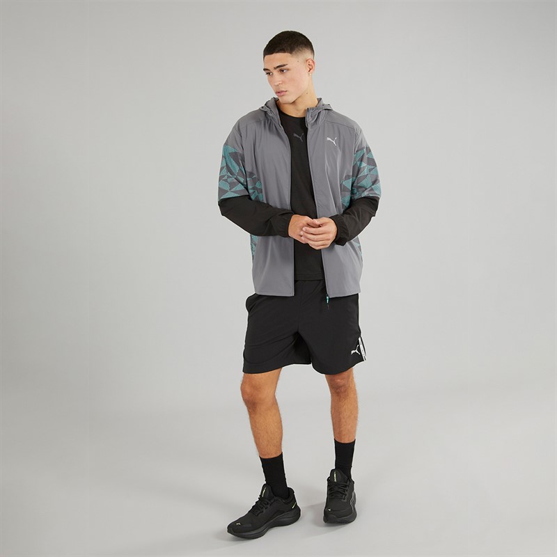 Puma Mens dryCELL Speed Lightweight Woven Running Jacket Grey/Blue