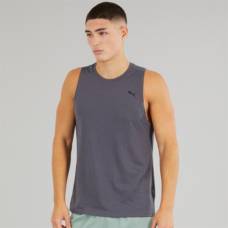 Puma Mens dryCELL Triblend Training Tank Galactic Gray