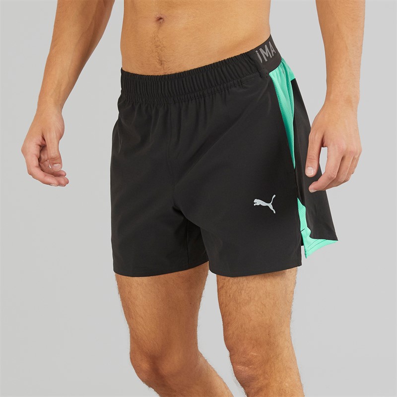 Puma Mens dryCELL Ultrabreathe 5 Inch Training Shorts Black/Blue