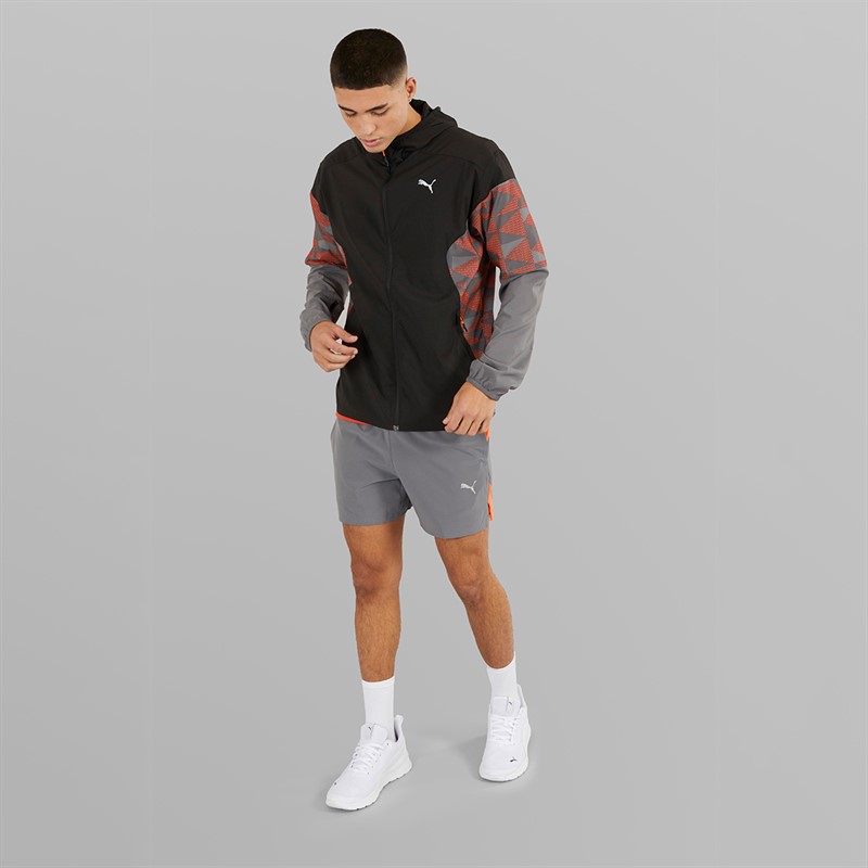 Puma Mens dryCELL Speed Lightweight Woven Running Jacket Black/Grey/Red