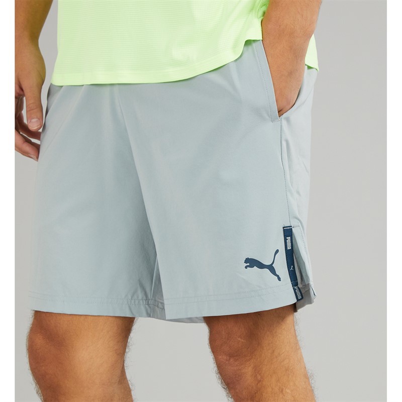 Puma Mens Woven 7 Inch Shorts Grey