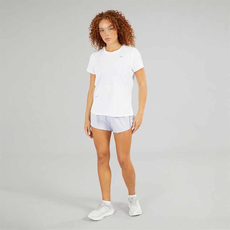 Puma Womens dryCELL Graphic Mesh Top Puma White