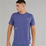Puma Mens dryCELL Graphic Mesh Running Top Blue Crystal