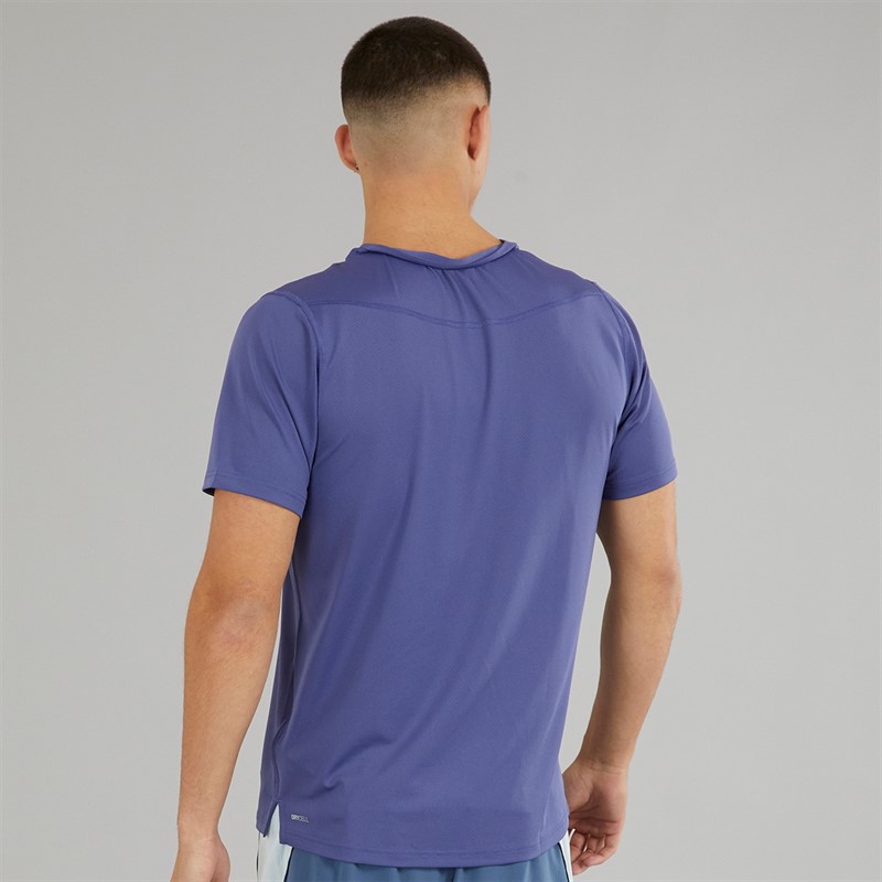 Puma Mens dryCELL Graphic Mesh Running Top Blue Crystal