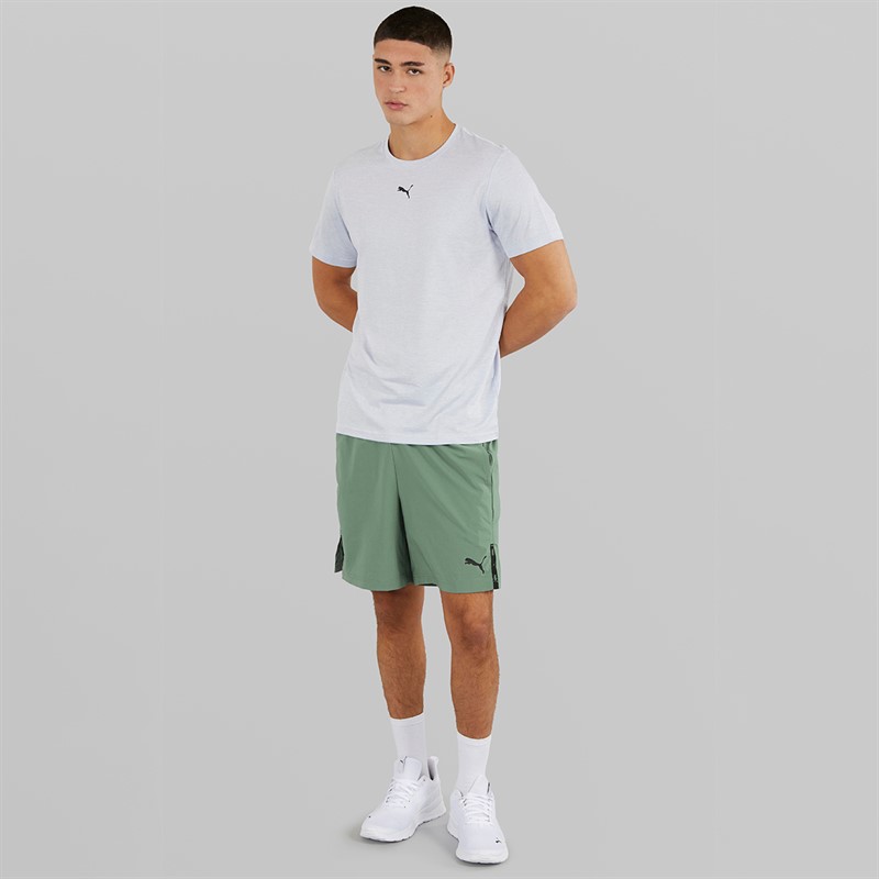 Puma Mens Woven 7 Inch Shorts Eucalyptus