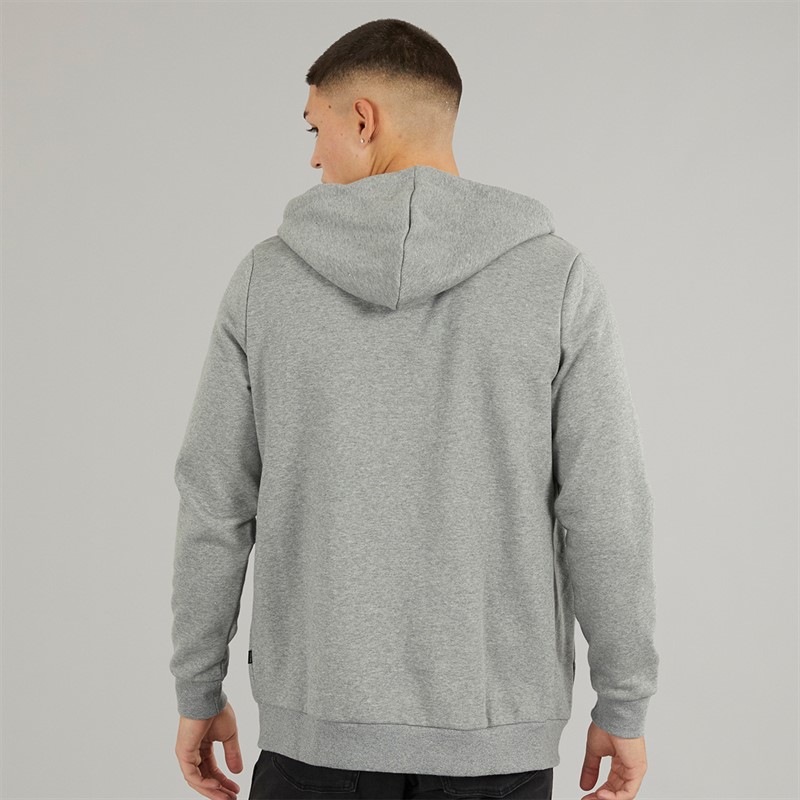 Puma Mens Essentials Big Logo Full Zip Hoodie Medium Grey Heather