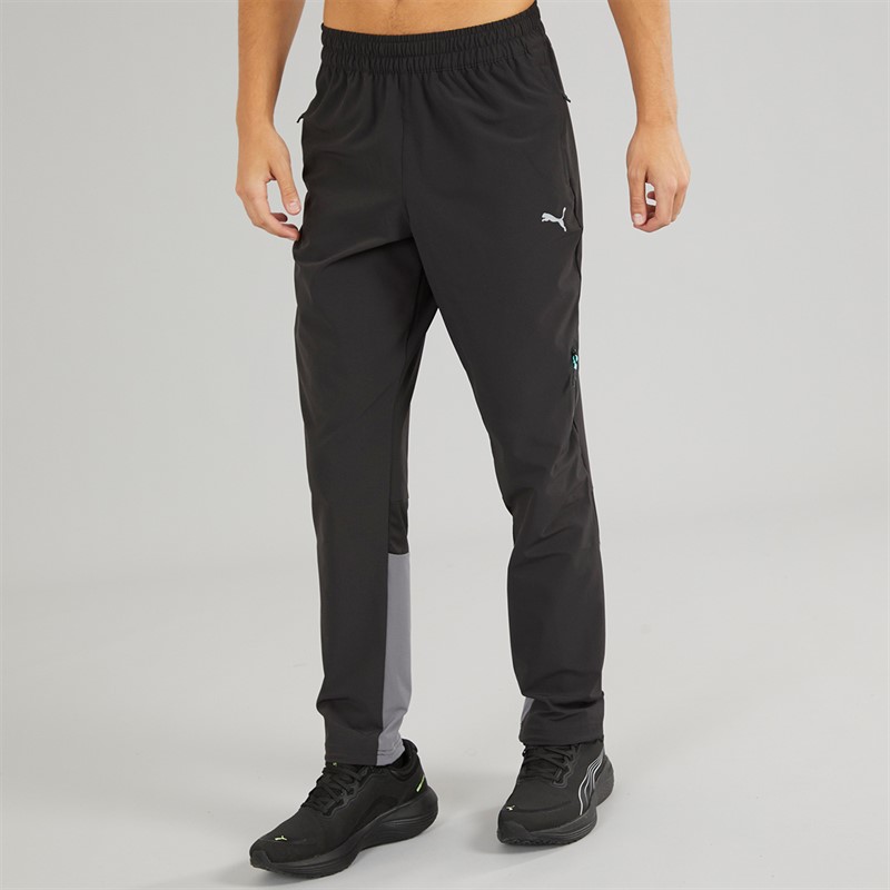 Puma Mens Train All Day dryCELL Woven Track Pants Black/Blue Grey