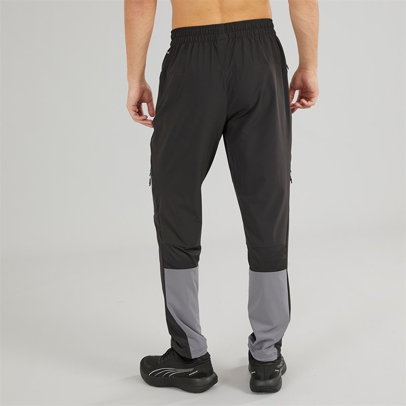 Puma Mens Train All Day dryCELL Woven Track Pants Black/Blue Grey