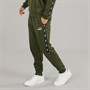 Puma Mens Essentials+ Taped Fleece Sweatpants Granola/Green