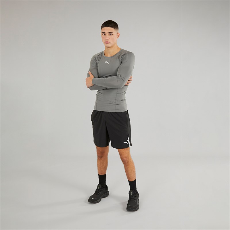 Puma Mens LIGA Long Sleeve Baselayer Smoked Pearl