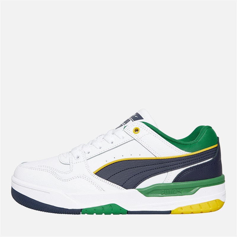 Puma Rebound Retro Trainers Navy/Green/White