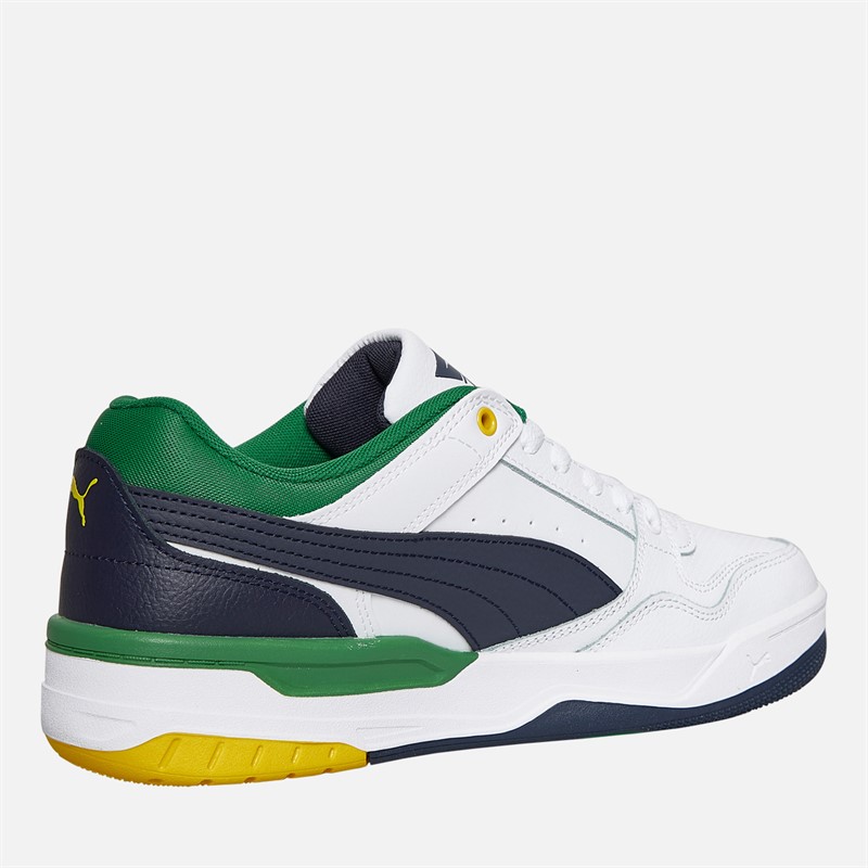 Puma Rebound Retro Trainers Navy/Green/White