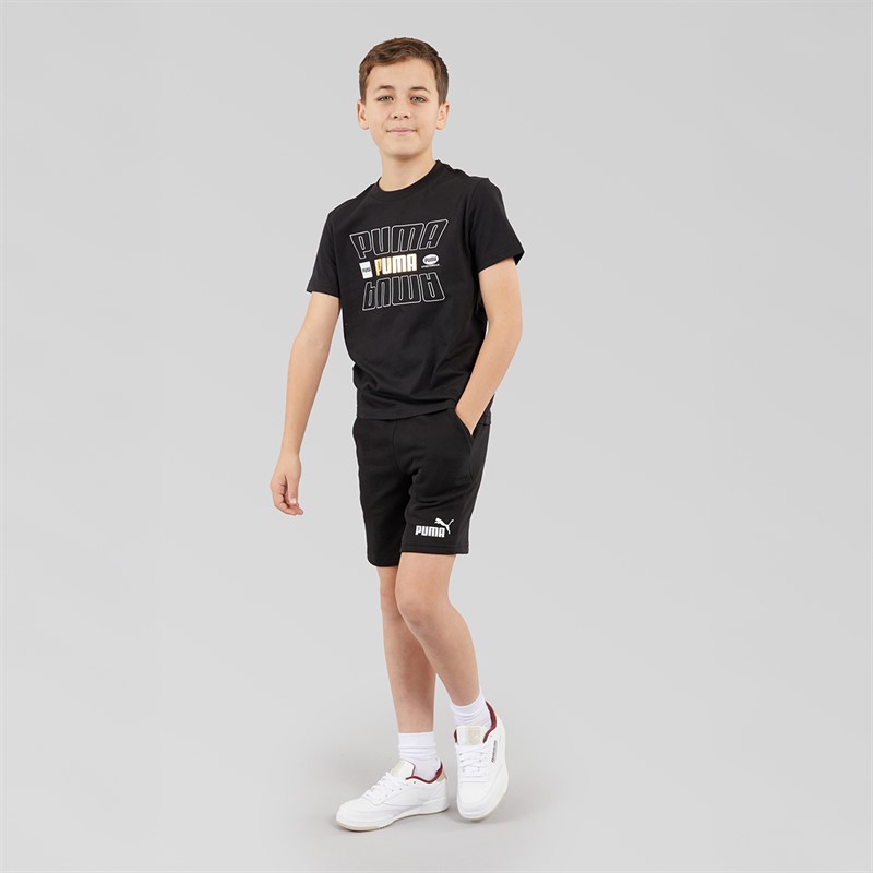 Puma Junior Boys Essentials Fleece Shorts Puma Black