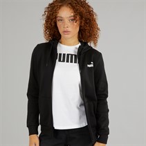 Puma Womens Essentials Small Logo Full Zip Hoodie Puma Black
