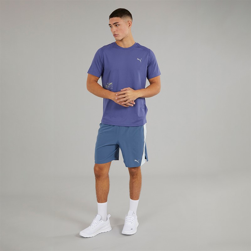 Puma Mens Velocity dryCELL 7 Inch Running Shorts Dark Indigo