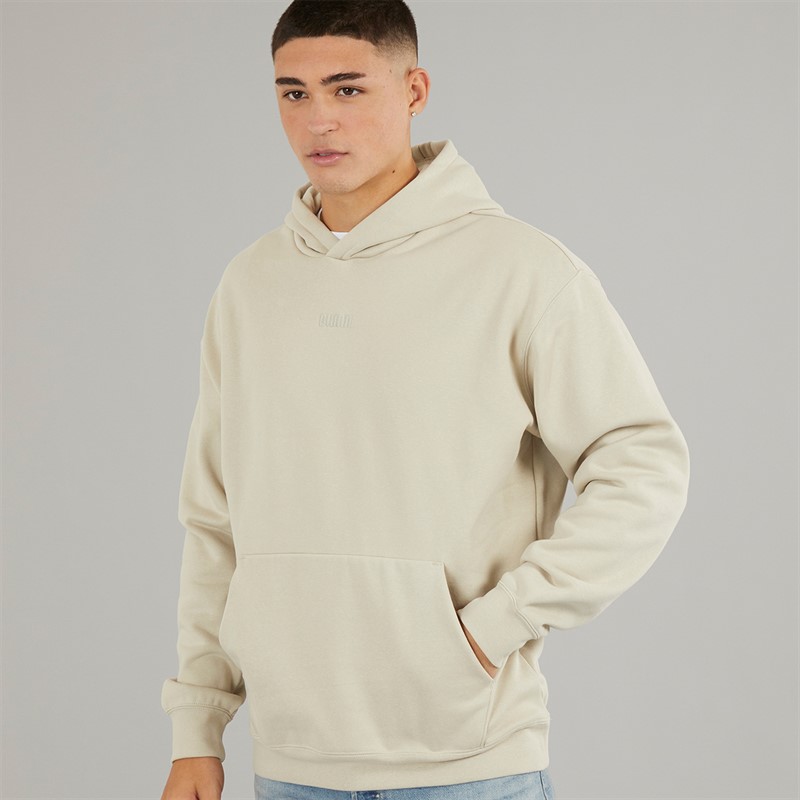 Puma Mens Essentials Elevated Relaxed Fit Hoodie Desert Dust