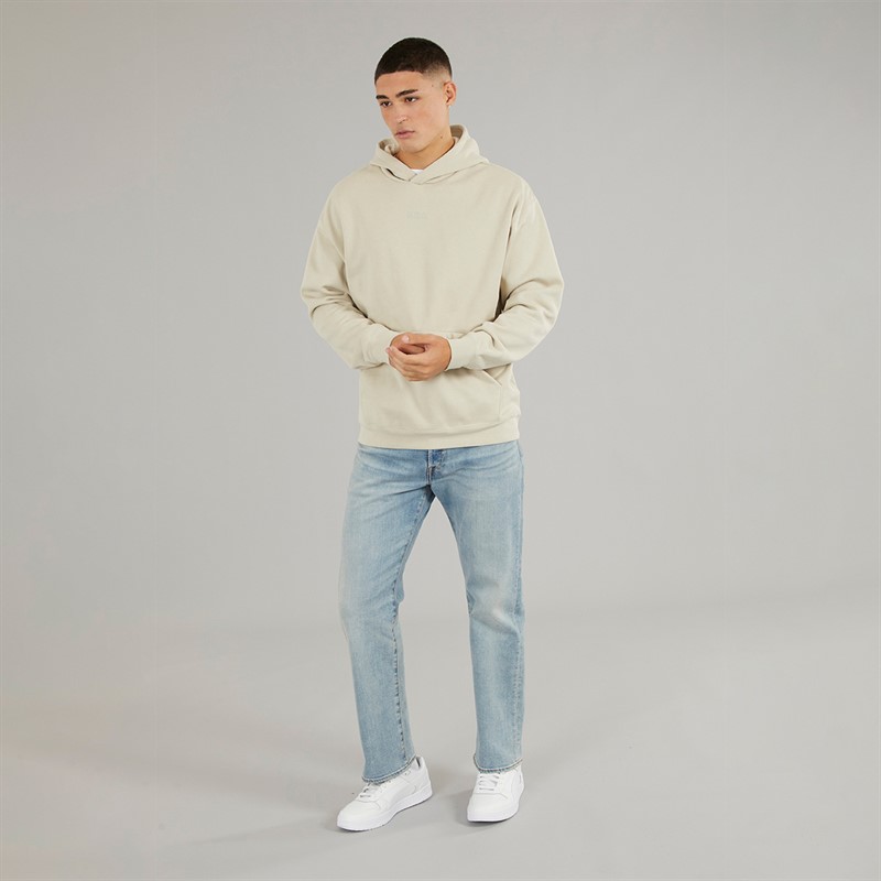 Puma Mens Essentials Elevated Relaxed Fit Hoodie Desert Dust