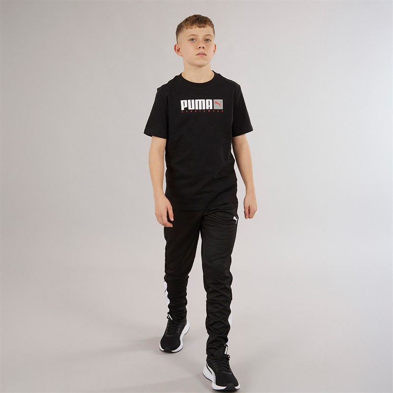 Puma Junior Boys TeamLIGA Training Pants Black/White