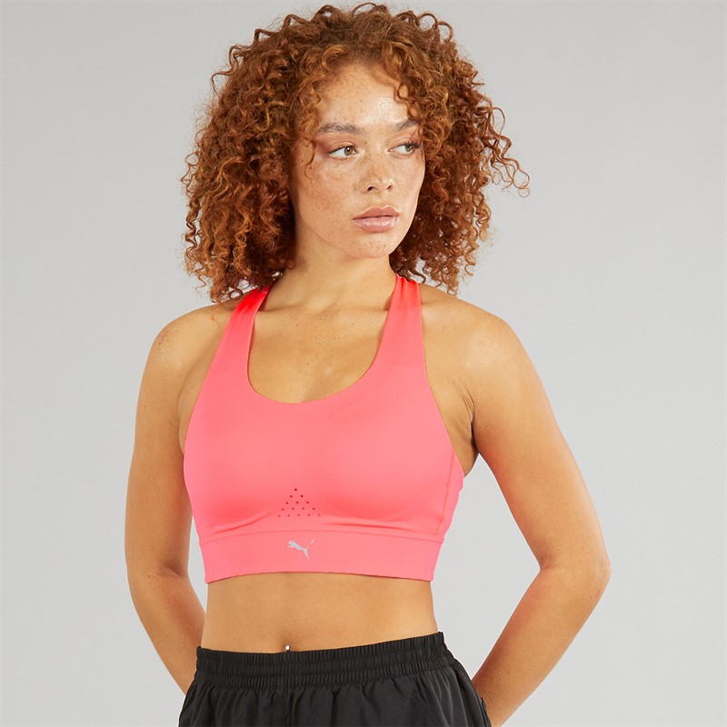 Puma Womens Pwrbreathe dryCELL Sports Bra Sunset Glow