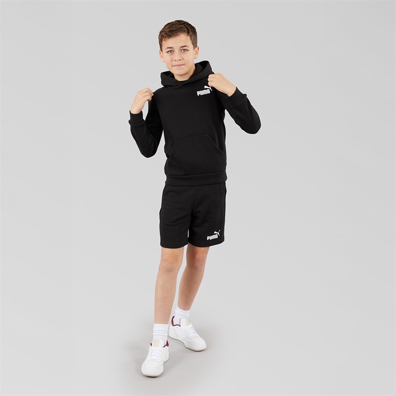 Puma Junior Boys Essentials Small Logo Hoodie Puma Black