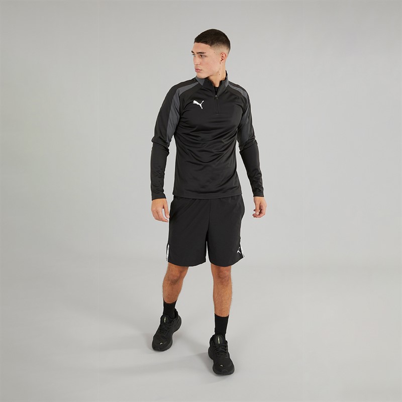 Puma Mens IndividualLIGA 1/4 Zip Top Puma Black