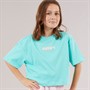 Puma Junior Girls Logo T-Shirt Aqua