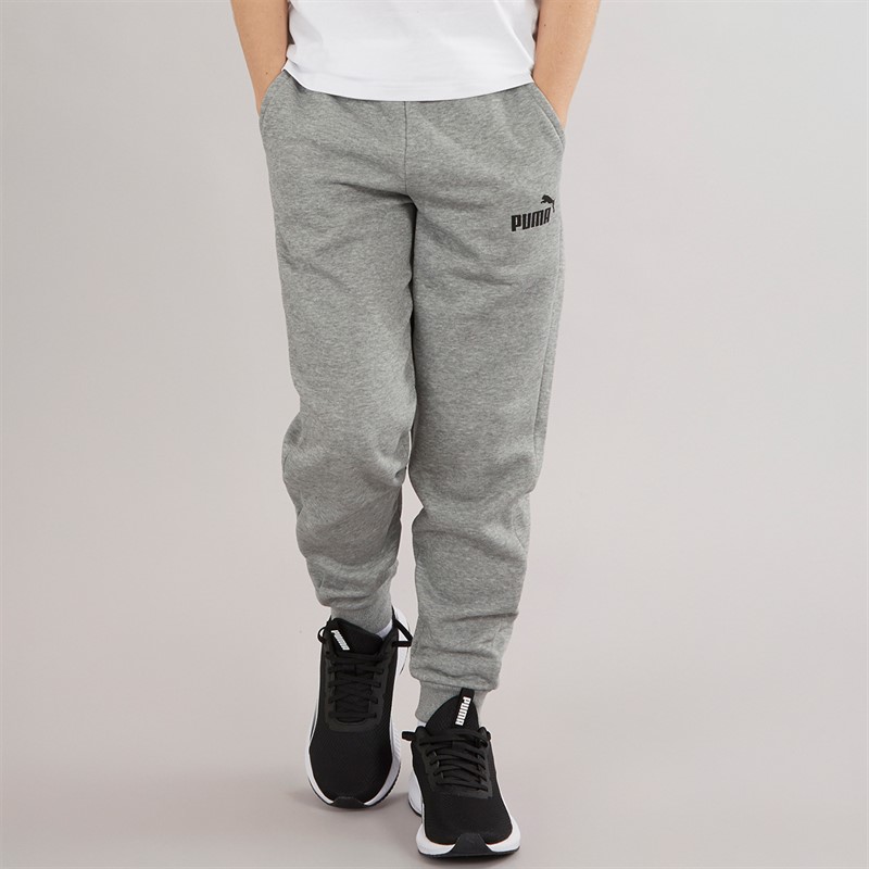 Puma Boys Essentials Logo Sweat Pants Medium Grey Heather - Size 5/6Y