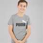 Puma Junior Boys Essentials+ Cat Logo T-Shirt Medium Grey Heather