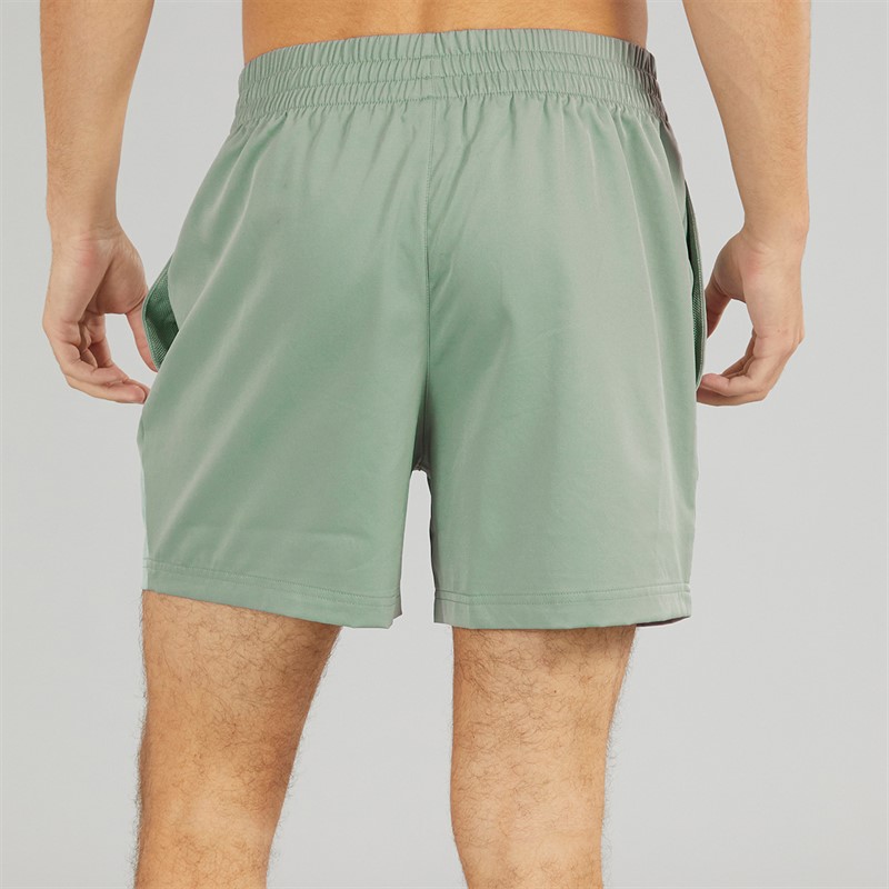 Puma Mens Essentials Woven 5 Inch Shorts Green Moon