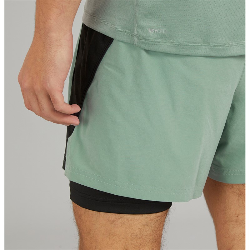 Puma Mens Velocity dryCELL 2-In-1 Running Shorts Green Moon