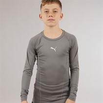 Puma Junior Boys Liga Long Sleeve Baselayer Top Steel Grey