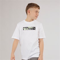 Puma Graficzny T-shirt moro dla chłopca kolor Puma White
