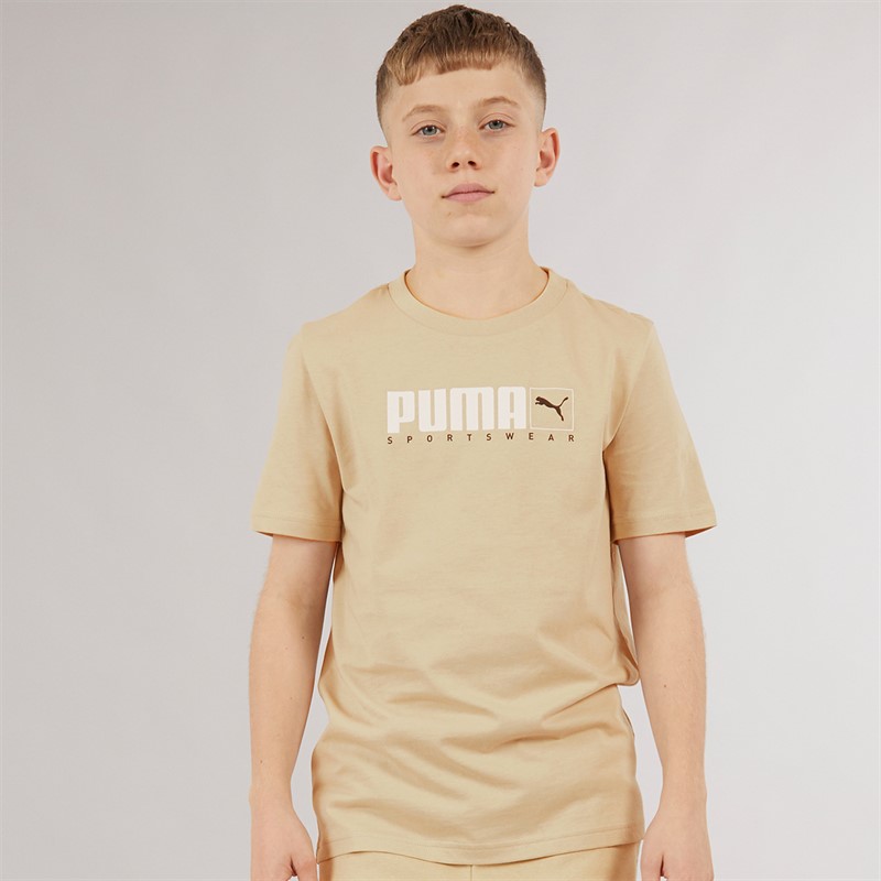 Puma Junge Grafik T Shirt Putty