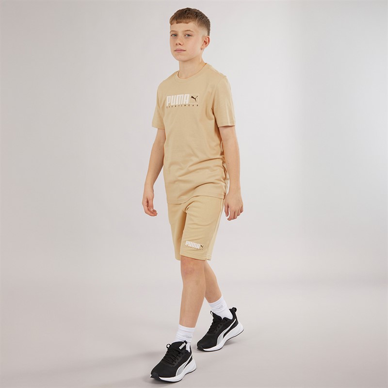 Puma Junge Grafik T Shirt Putty
