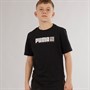 Puma Junge Grafik T Shirt Puma Black