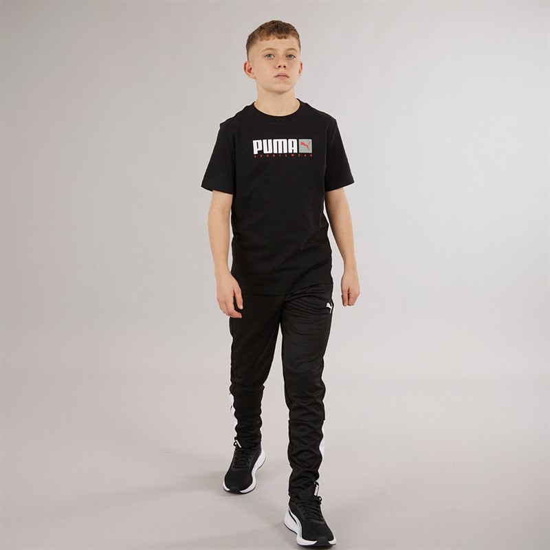 Puma Junge Grafik T Shirt Puma Black
