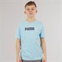 Puma Junge Grafik T Shirt Aqua