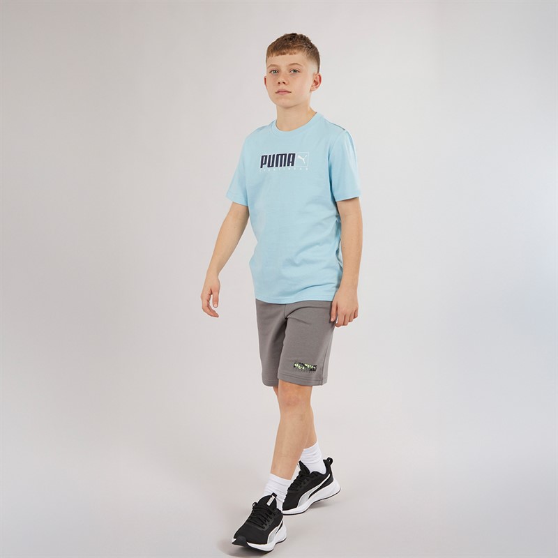 Puma Junge Grafik T Shirt Aqua