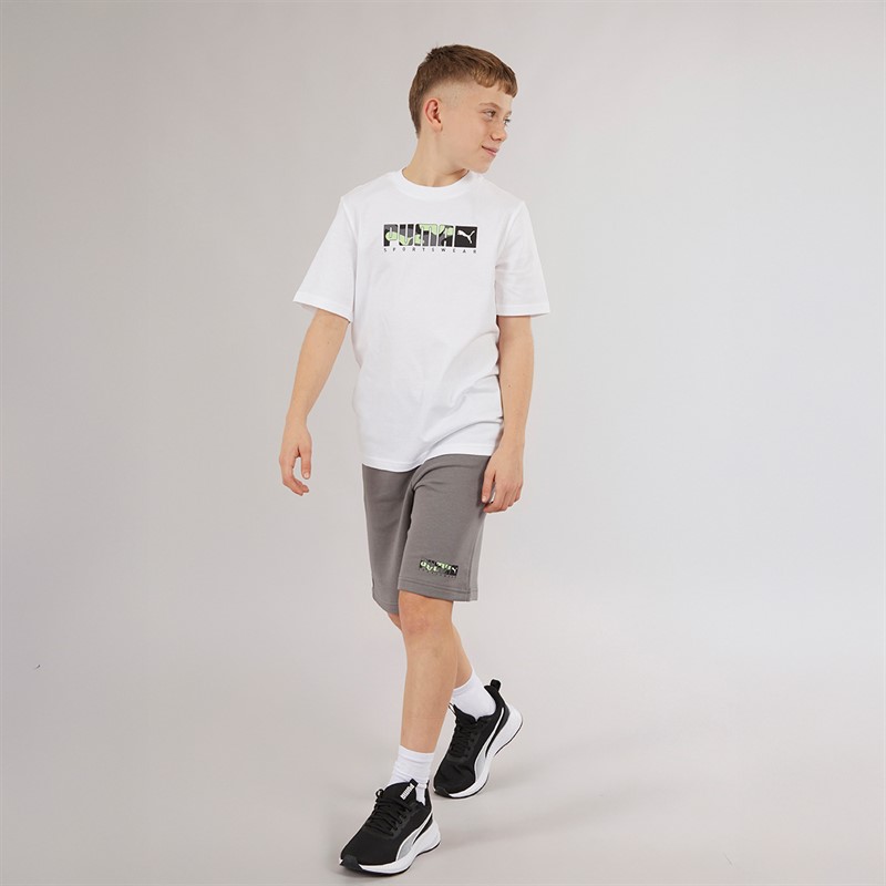 Puma Junge Grafik Tarnung Shorts Cast Iron