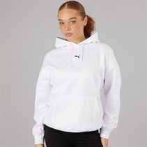 Puma Womens Essentials Logo Oversized Hoodie Puma White